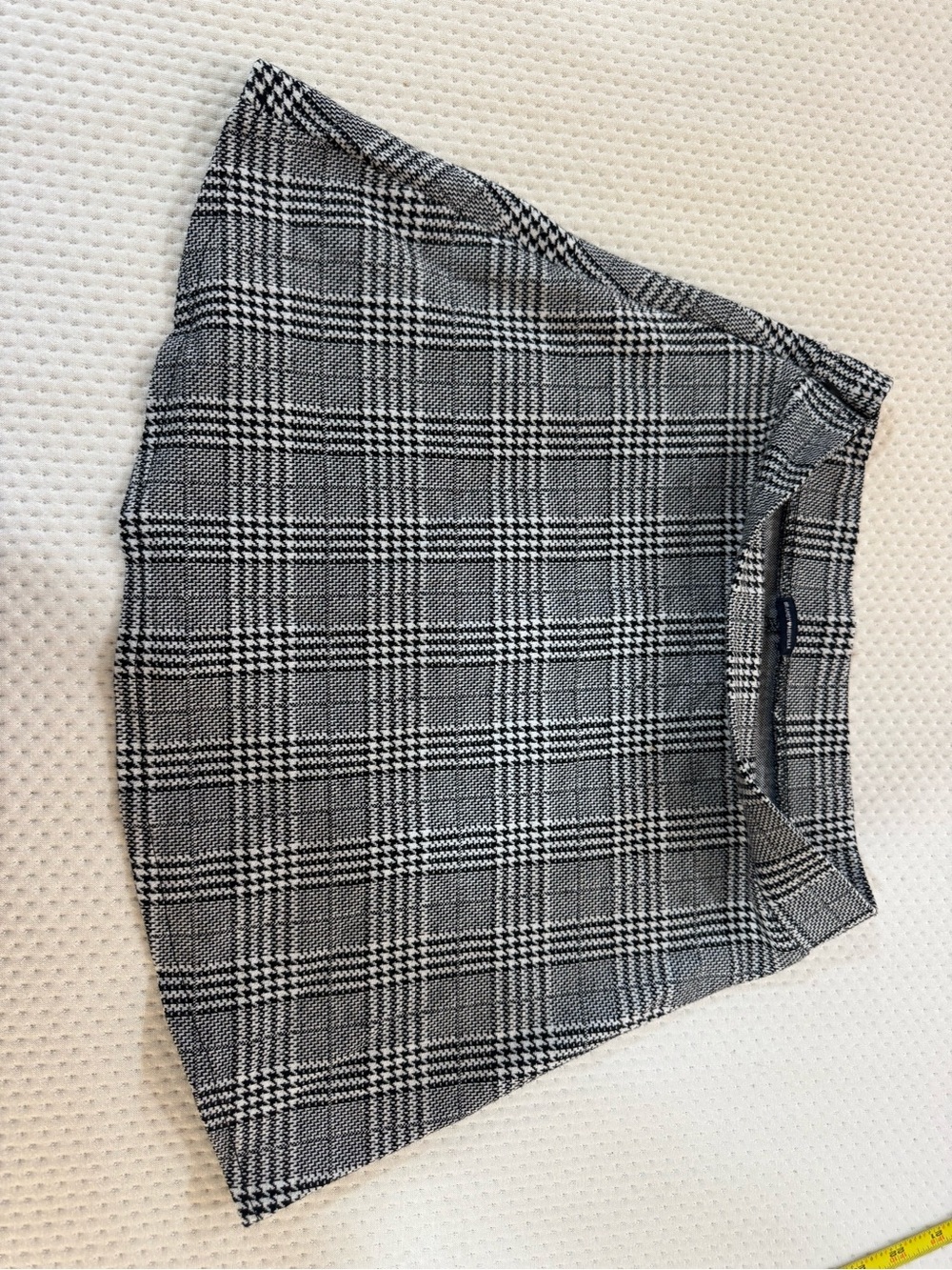 Brandy Melville Black and White Plaid Mini Skirt